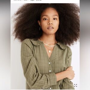 Madewell Ruffle Collar Blouse